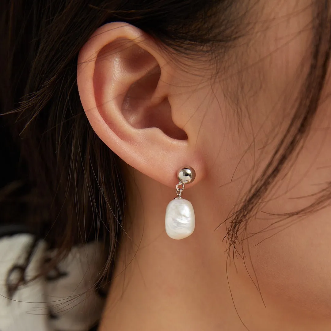 Irregular Baroque Pearls Earrings