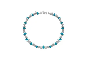 Irregular beads stackable beach anklet