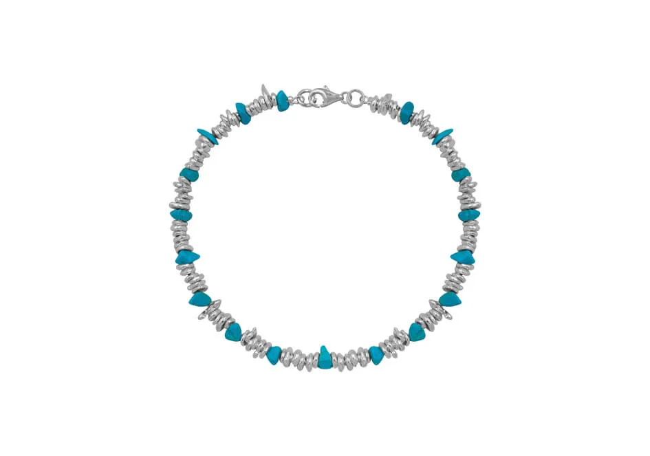 Irregular beads stackable beach anklet
