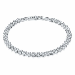 Irregular V-Shaped 925 Silver Moissanite Tennis Bracelet Praiseworthy Fusions Heavenly Combinations