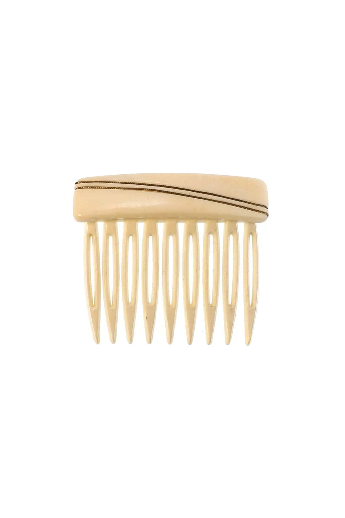 Italian Vintage Diagonal Wire Wrapped Hair Comb