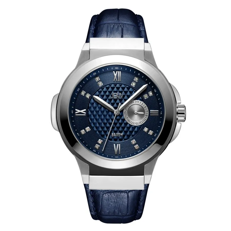 JBW Saxon 48 Quartz Diamond Blue Dial Men's Watch J6373B