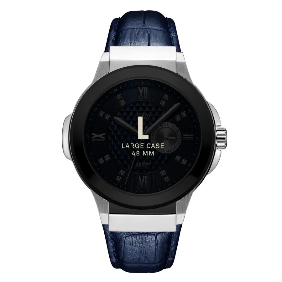 JBW Saxon 48 Quartz Diamond Blue Dial Men's Watch J6373B