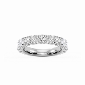 Classic Set Delicate Shine Jennifer Cushion Lab Grown Diamond Eleven Stone Wedding Band