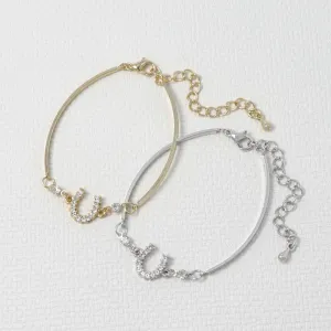 Jeweled Horseshoe Bracelet