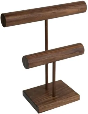 Jewelry Organizer Luxury Lightweight Shelf for Walnut Necklaces, Double Holder for Watch, Vintage Mall Counter, Jewelry Presentation Accessories, Bracelet Holder