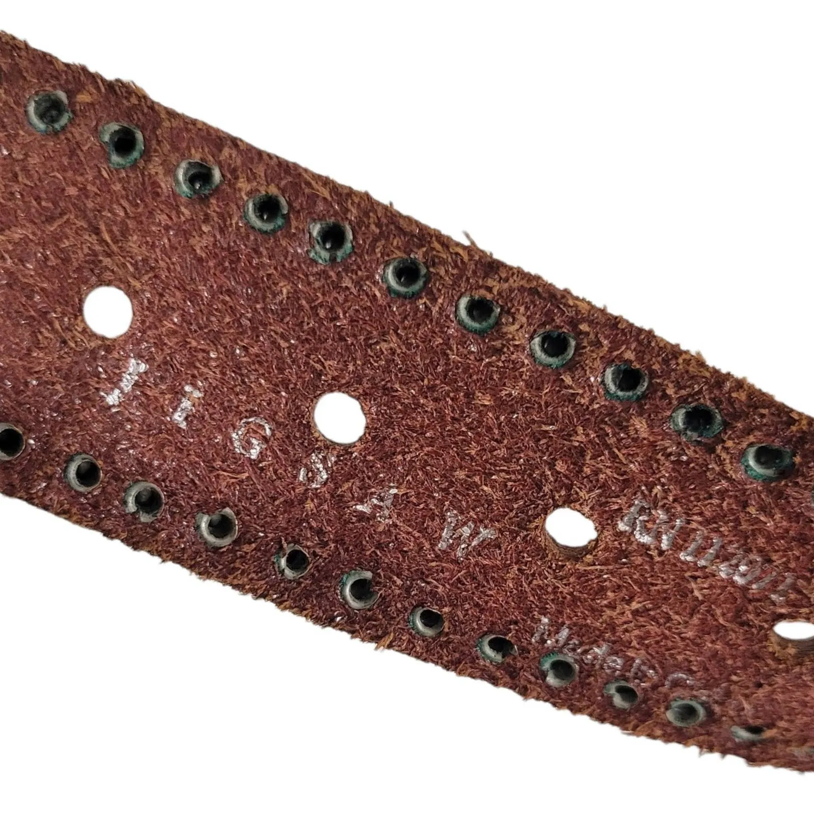 Jigsaw Brown Leather Belt Western Studs Bling Crystals Embellished Rivets Small