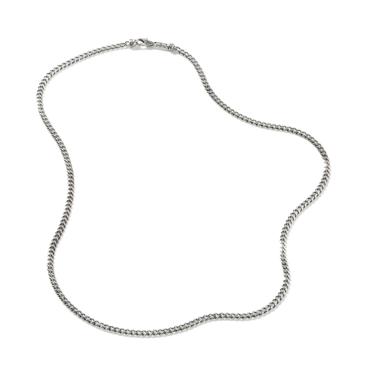 John Hardy Mens Classic Chain Silver 3.9mm Curb Chain Necklace, 24 inch