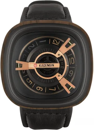 Kademan Analog Watch, Sports Watch With Leather Strap