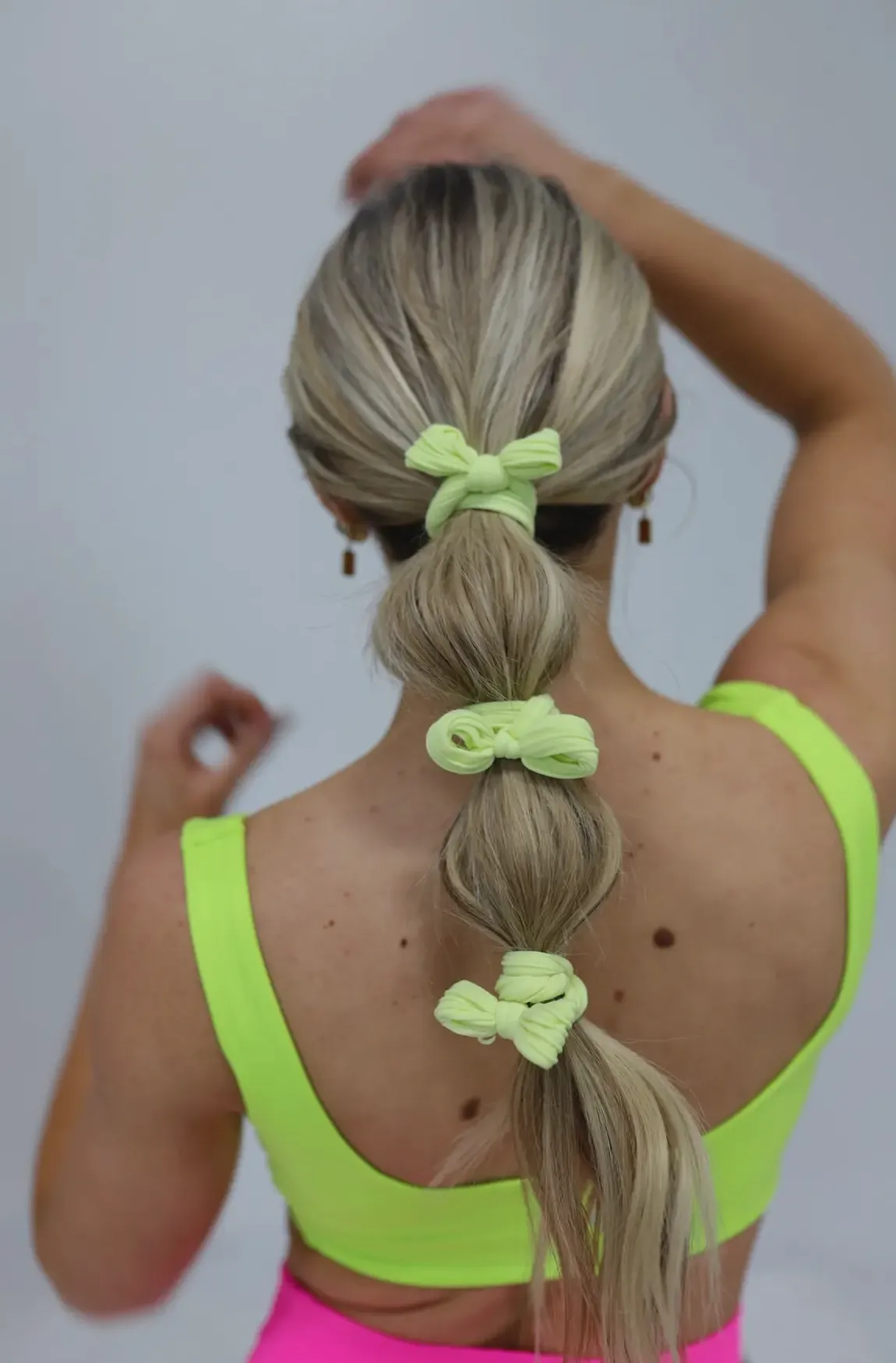 kaxi bow slick back ponytails