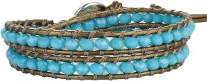 KELITCH 2 Wraps Bracelets Colorful Mix Crystal Natural Stone Beaded Bracelet Women Statement Bracelets Bangles New
