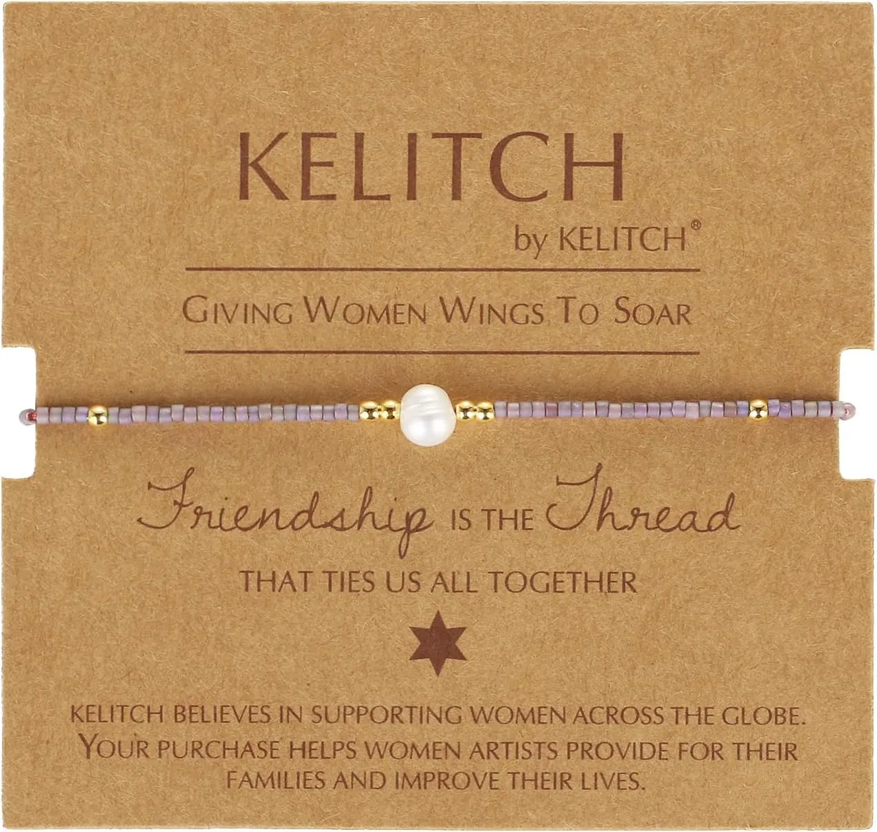 KELITCH Women Friendship Bracelets Miyuki Beads Strand Bracelets Handmade Fashion 3 Pcs Pearl Bracelets Bangles