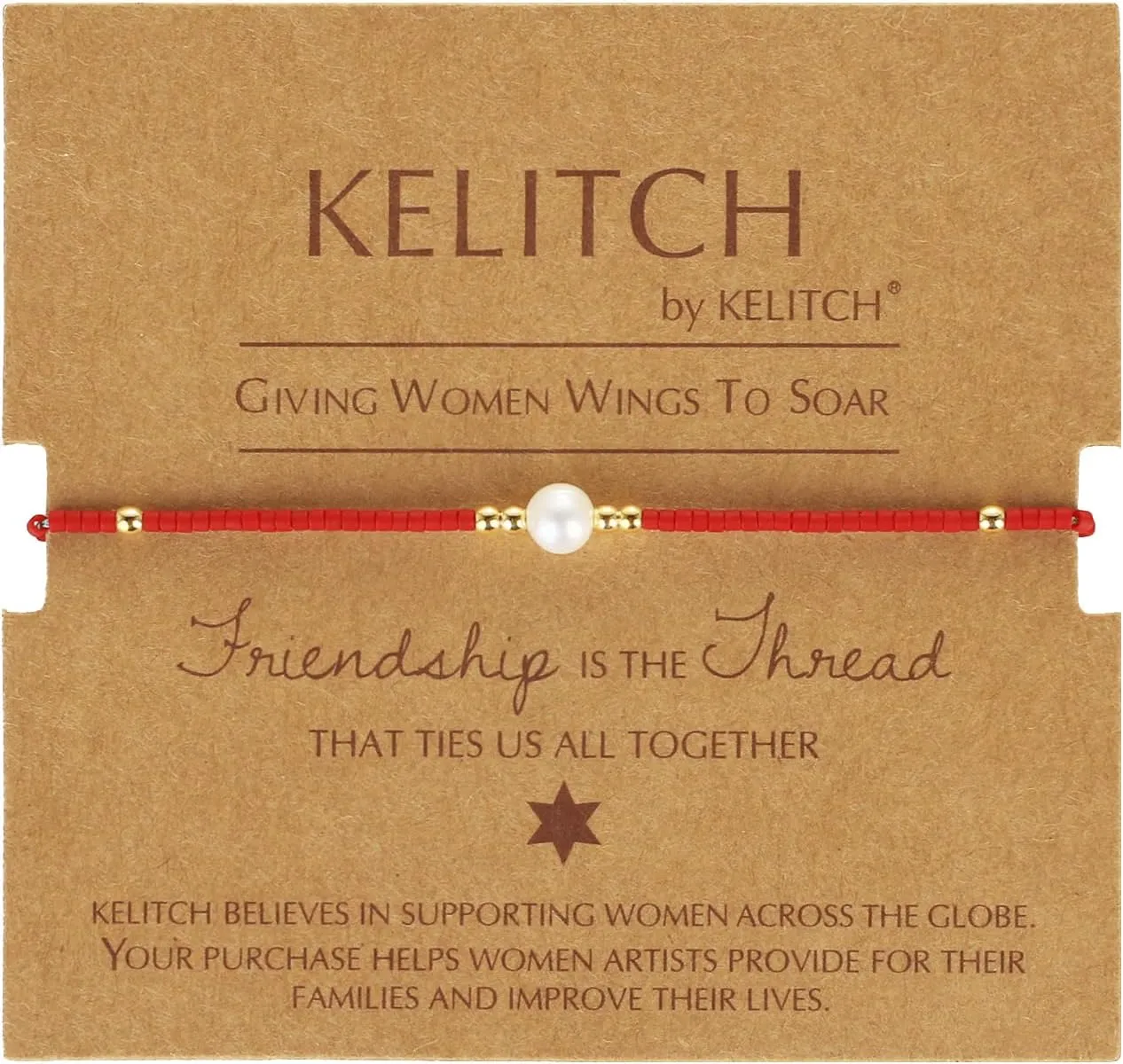 KELITCH Women Friendship Bracelets Miyuki Beads Strand Bracelets Handmade Fashion 3 Pcs Pearl Bracelets Bangles