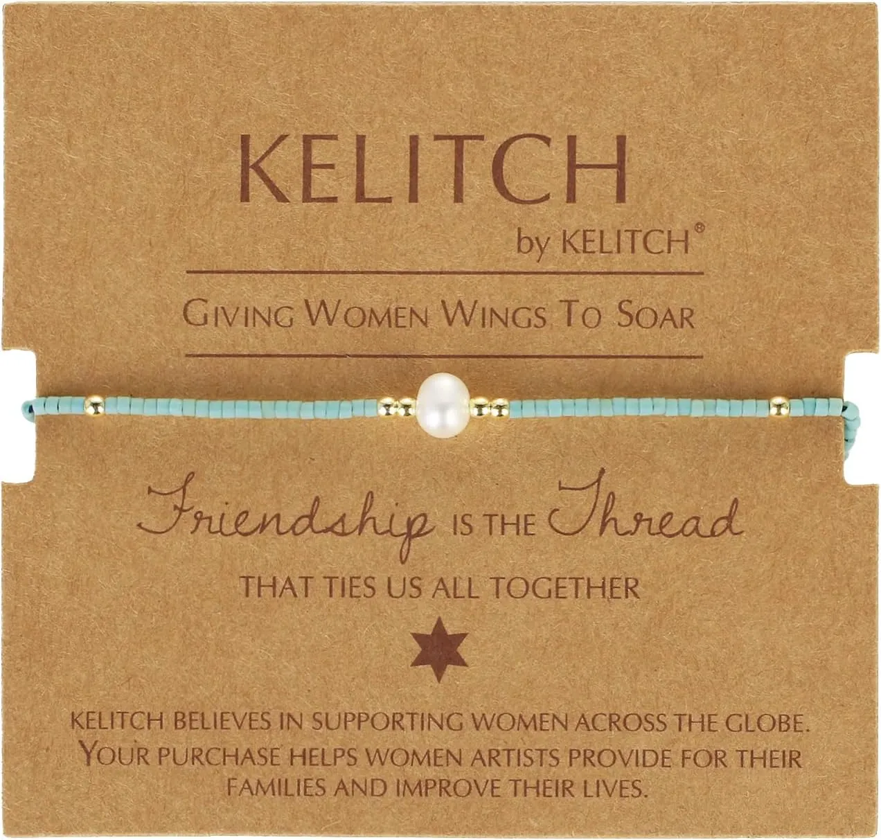 KELITCH Women Friendship Bracelets Miyuki Beads Strand Bracelets Handmade Fashion 3 Pcs Pearl Bracelets Bangles