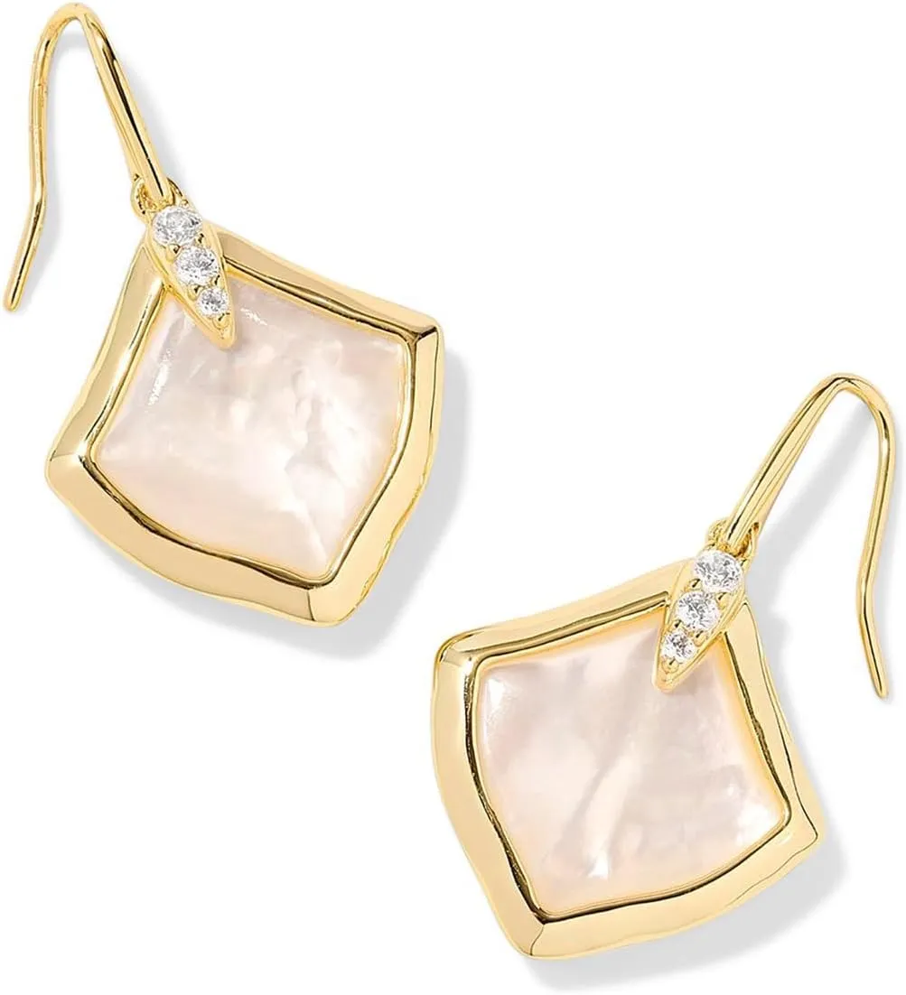 Kendra Scott Womens Joelle Drop Earrings Gold Ivory Mother Of Pearl One Size One Size