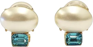 Kenneth Jay Lane Resin & Glass Crystal Clip-On Earrings