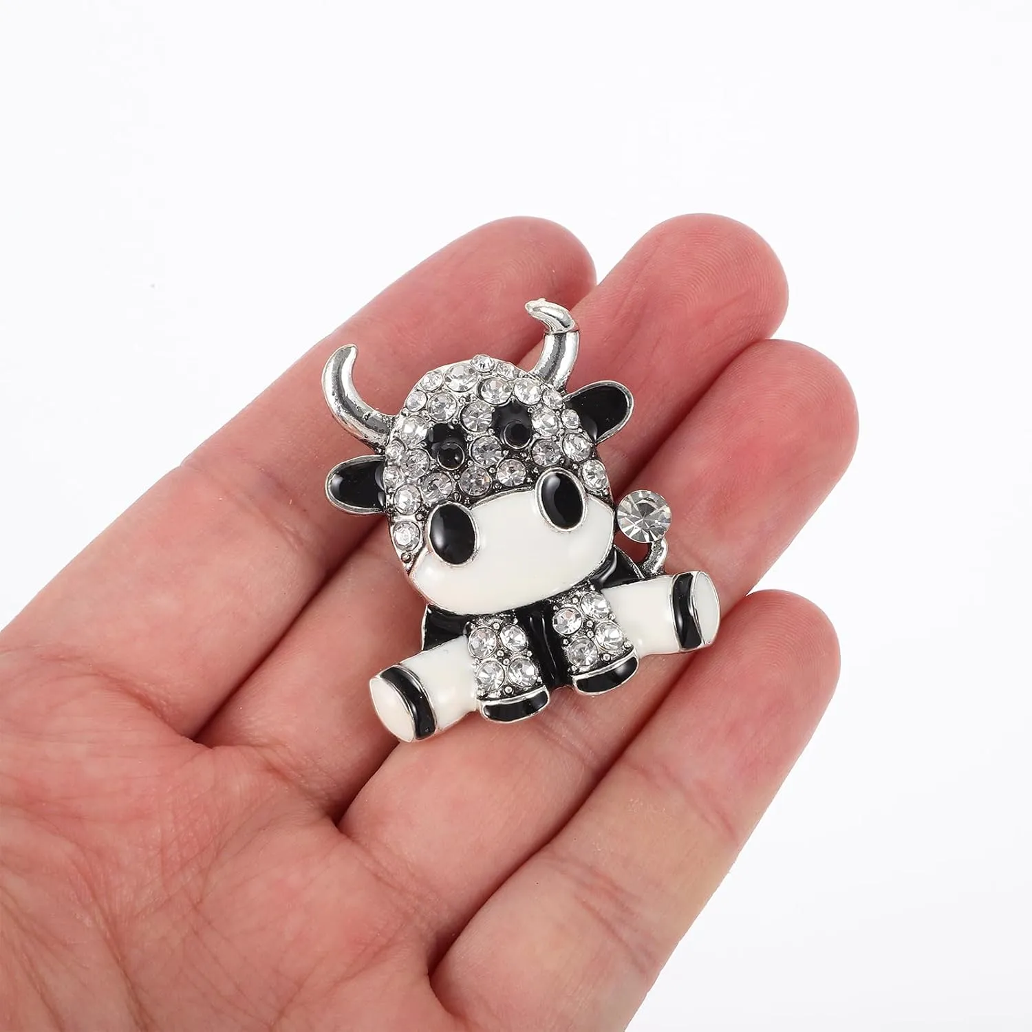 KESYOO 1pc Cow Cow Brooch Womens Backpack Xmas Brooch Lapel Pin Crystal Lapel Pin Cute Backpack Girl Jewelry Retro Backpack Rhinestone Breastpin Girls Breastpin Cow Breastpin Brown Alloy