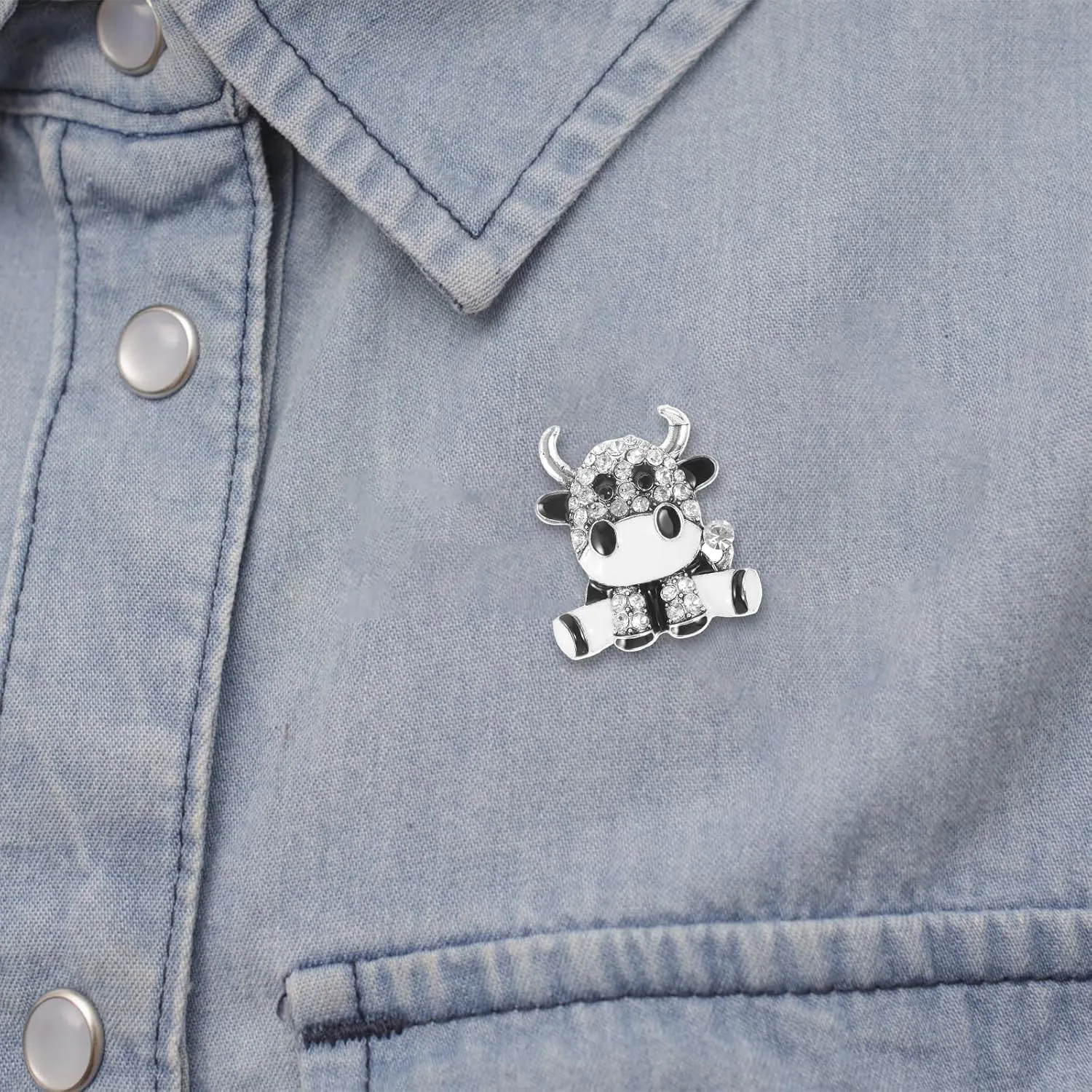 KESYOO 1pc Cow Cow Brooch Womens Backpack Xmas Brooch Lapel Pin Crystal Lapel Pin Cute Backpack Girl Jewelry Retro Backpack Rhinestone Breastpin Girls Breastpin Cow Breastpin Brown Alloy