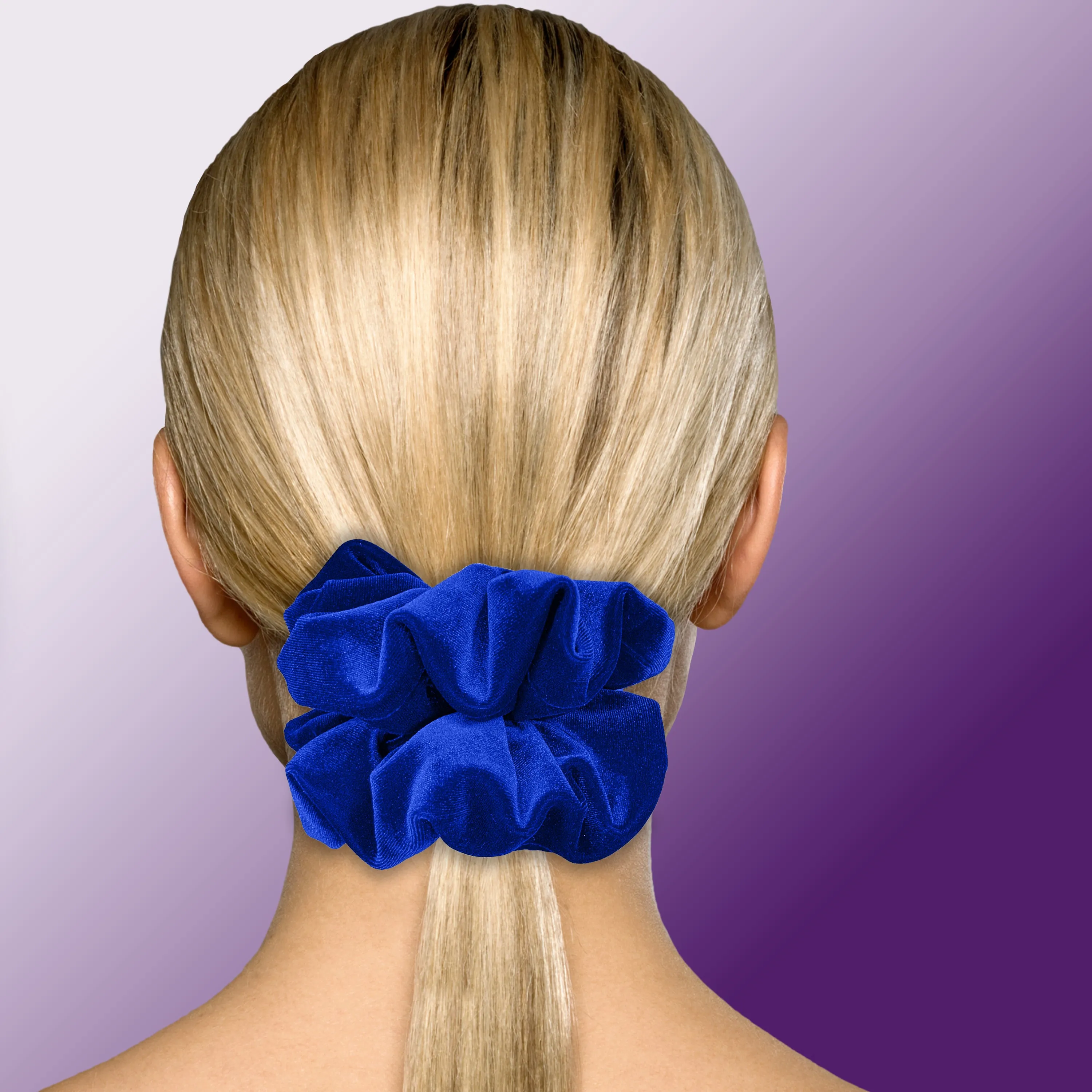 KING SIZE Velvet Scrunchies XXL Oversized Ponytail Holder Made in the USA Royal