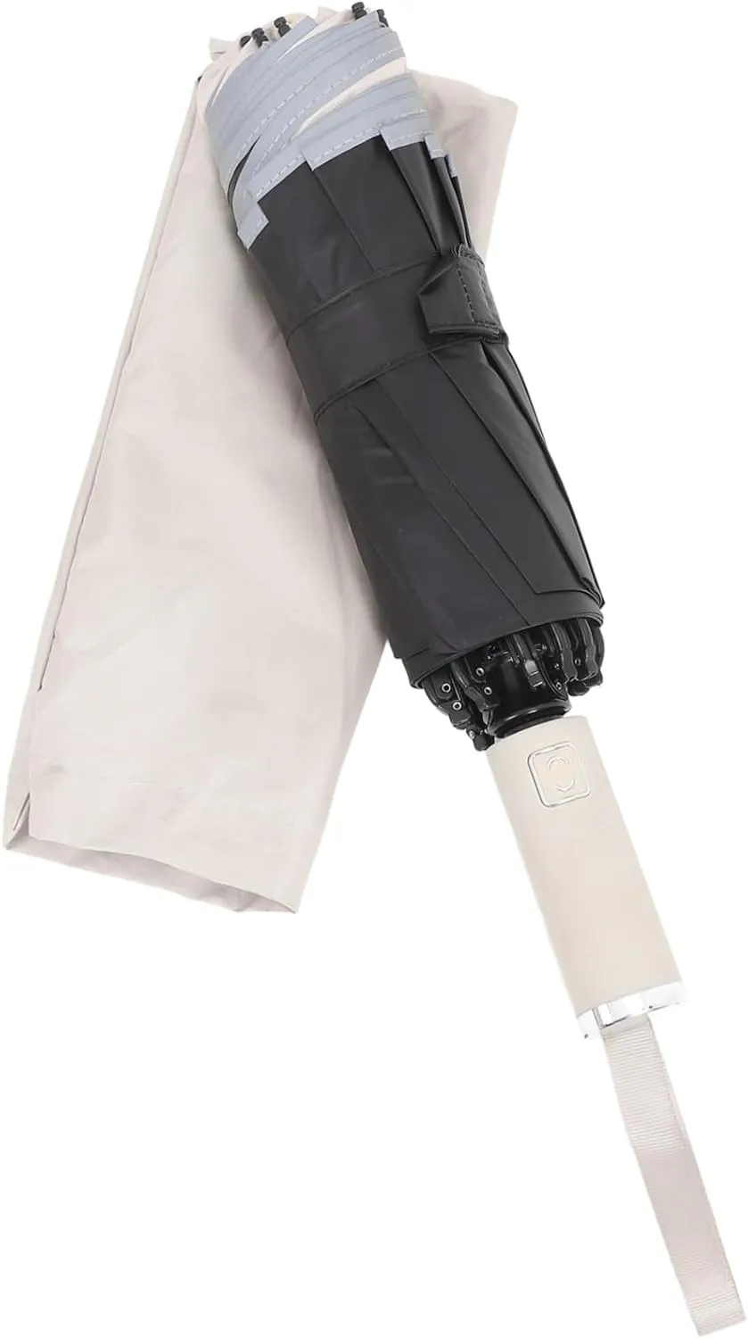 Kisangel Inverted Travel Umbrella Large UV Blocking Automatic Open Close Windproof Design for Rain and Dry Compact Lightweight for Men and Women