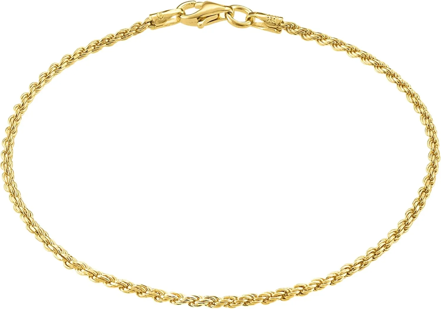 KISPER 18K Gold Plated 925 Sterling Silver Chain Bracelets for Women, Waterproof Tarnish Resistant, Curb/Rope/Figaro/Mariner Link Bracelet, 6.5, 7, 8, 9 Inch