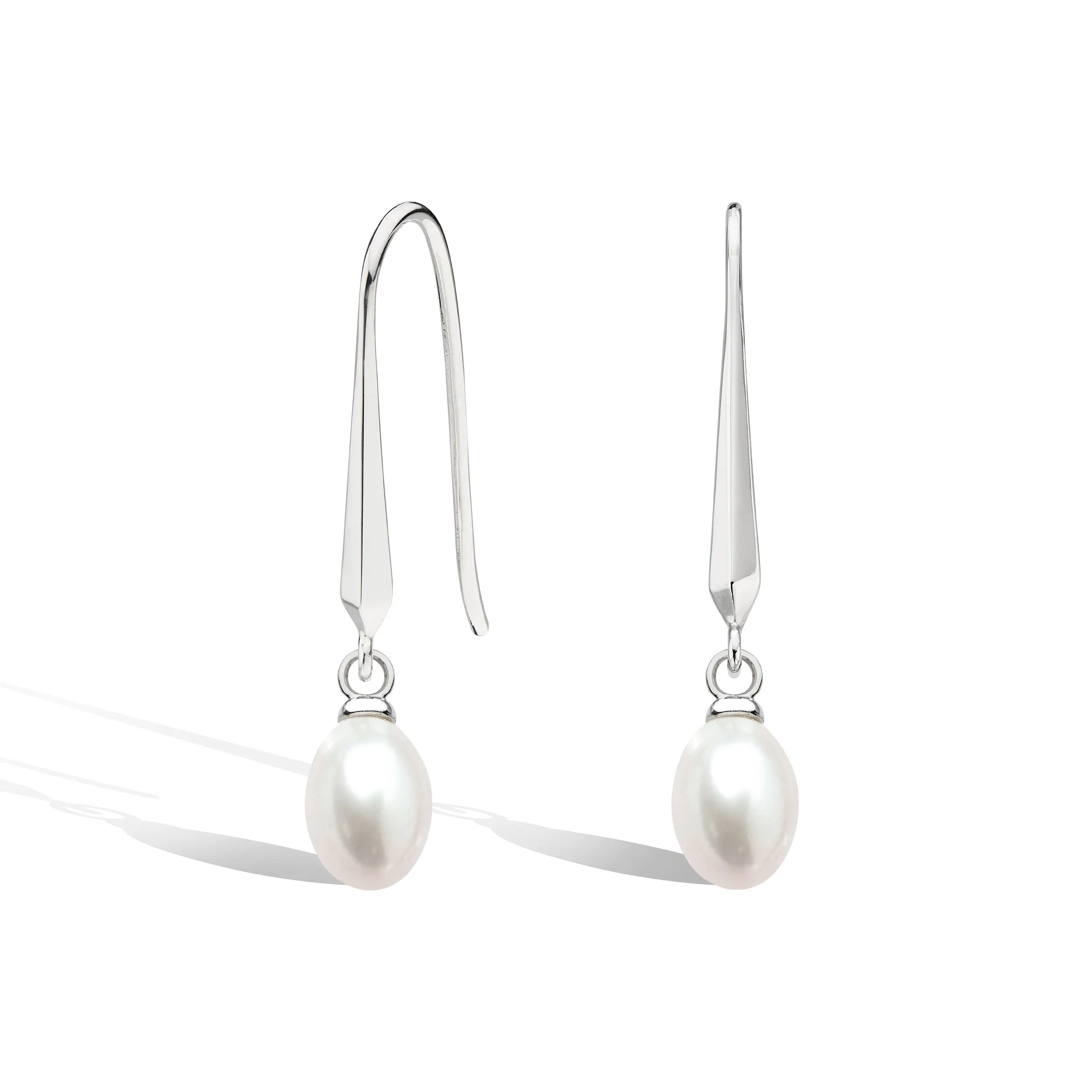 Kit Heath Sterling Silver Astoria Pearl Drop Earrings