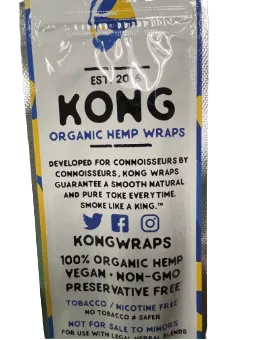 Kong Hemp Organic Herbal Wraps Kush Blueberry Flavor