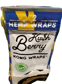 Kong Hemp Organic Herbal Wraps Kush Blueberry Flavor