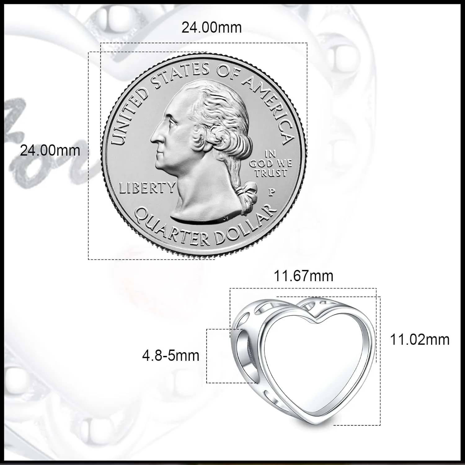 La Menars Personalized Photo Charms Heart Mom Pet Birth Flower Beads Sterling Silver Customize Picture Love Paw Print for Women Bracelets and Necklaces Gifts for Women