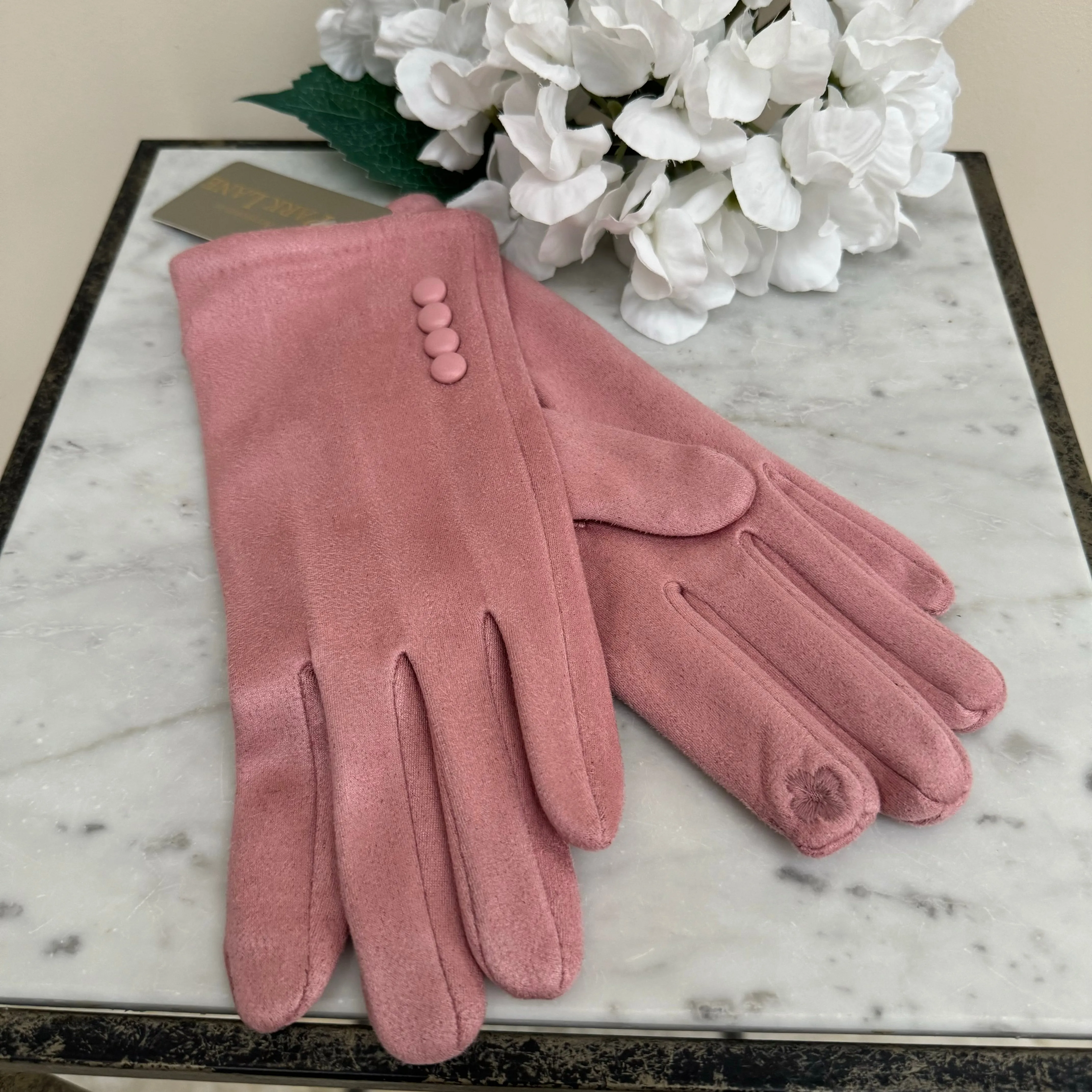 Ladies Button Detail Gloves