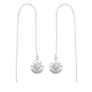 Laihas Prestige Shoot For The Stars Sterling Silver Threader Earrings- Genuine Topaz
