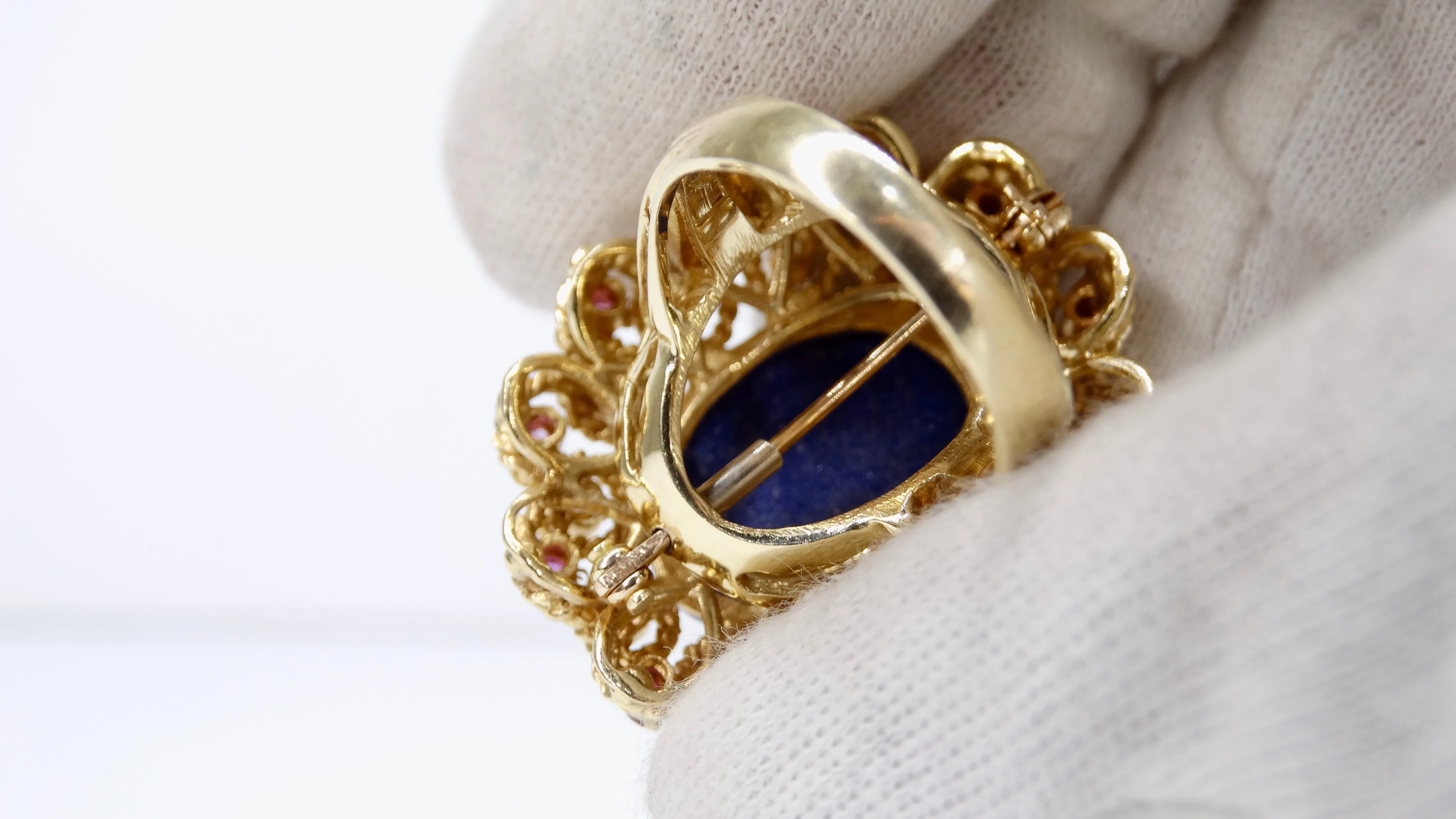 Lapis 14K Gold Diamond Cocktail Ring