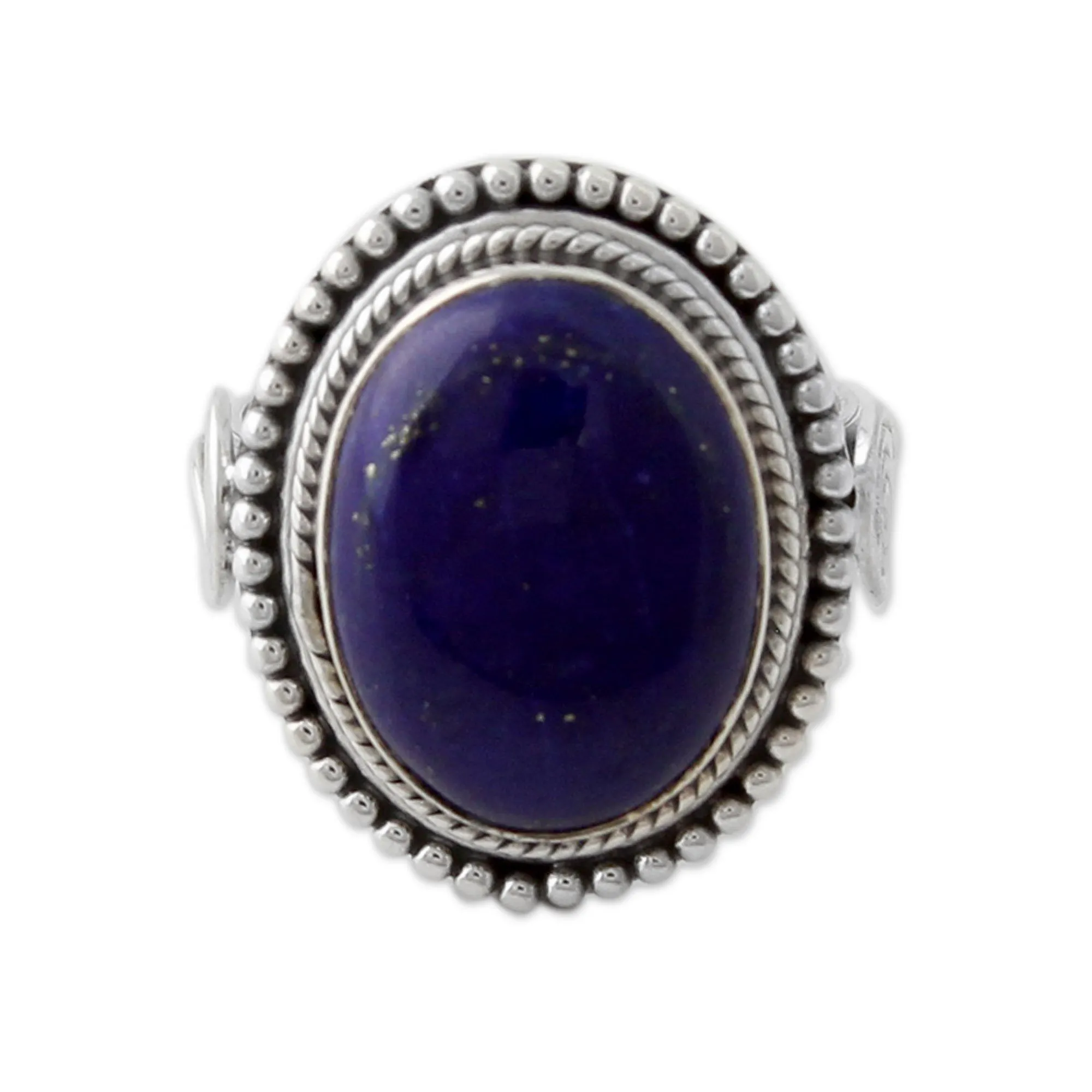 Lapis Lazuli & Sterling Silver Handcrafted Cocktail Ring