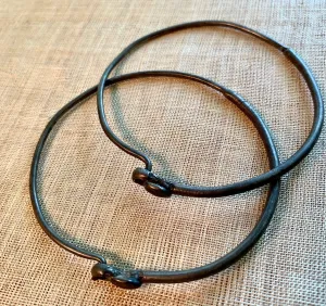 Large Silver Hoop Earrings from Afghanistan