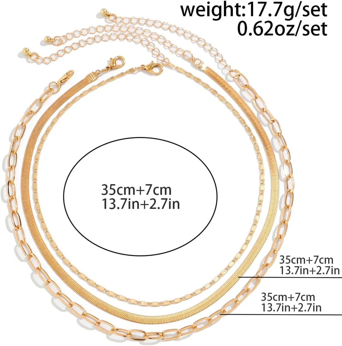 Layered Gold Necklaces for Women Dainty 14K Gold Plated Snake Chain Layered Necklaces Stacked Necklaces Herringbone Necklace Gold Jewelry Gift for Women
