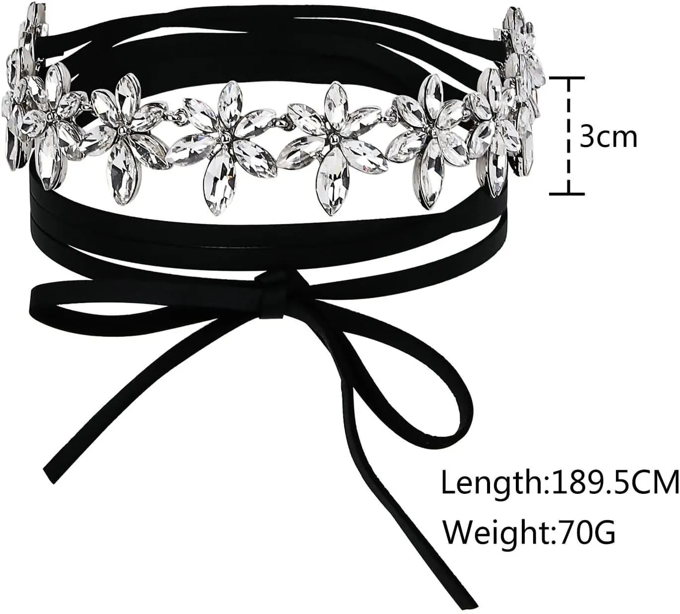 Layered Necklaces for Women Long, Gothic Necklace Choker Fashion Jewelry with Cubic Zirconia, Adjustable Length