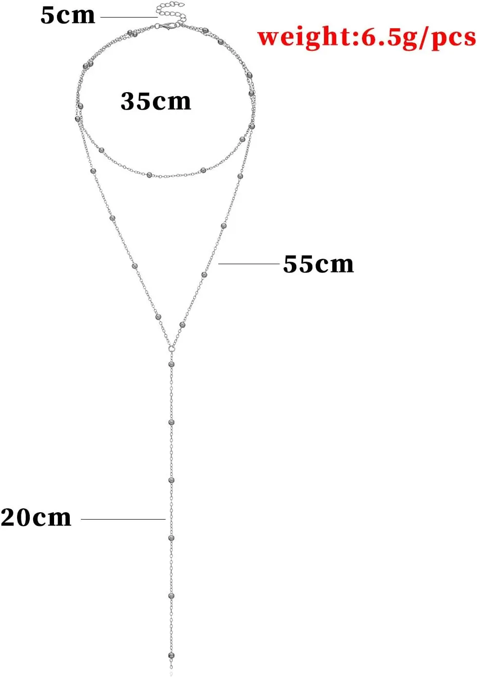 Layered Silver Beaded Necklaces for Women Her Dainty Gold Long Chain Link Necklaces Lariat Y Pendant Necklaces Fashion Jewelry Accessories