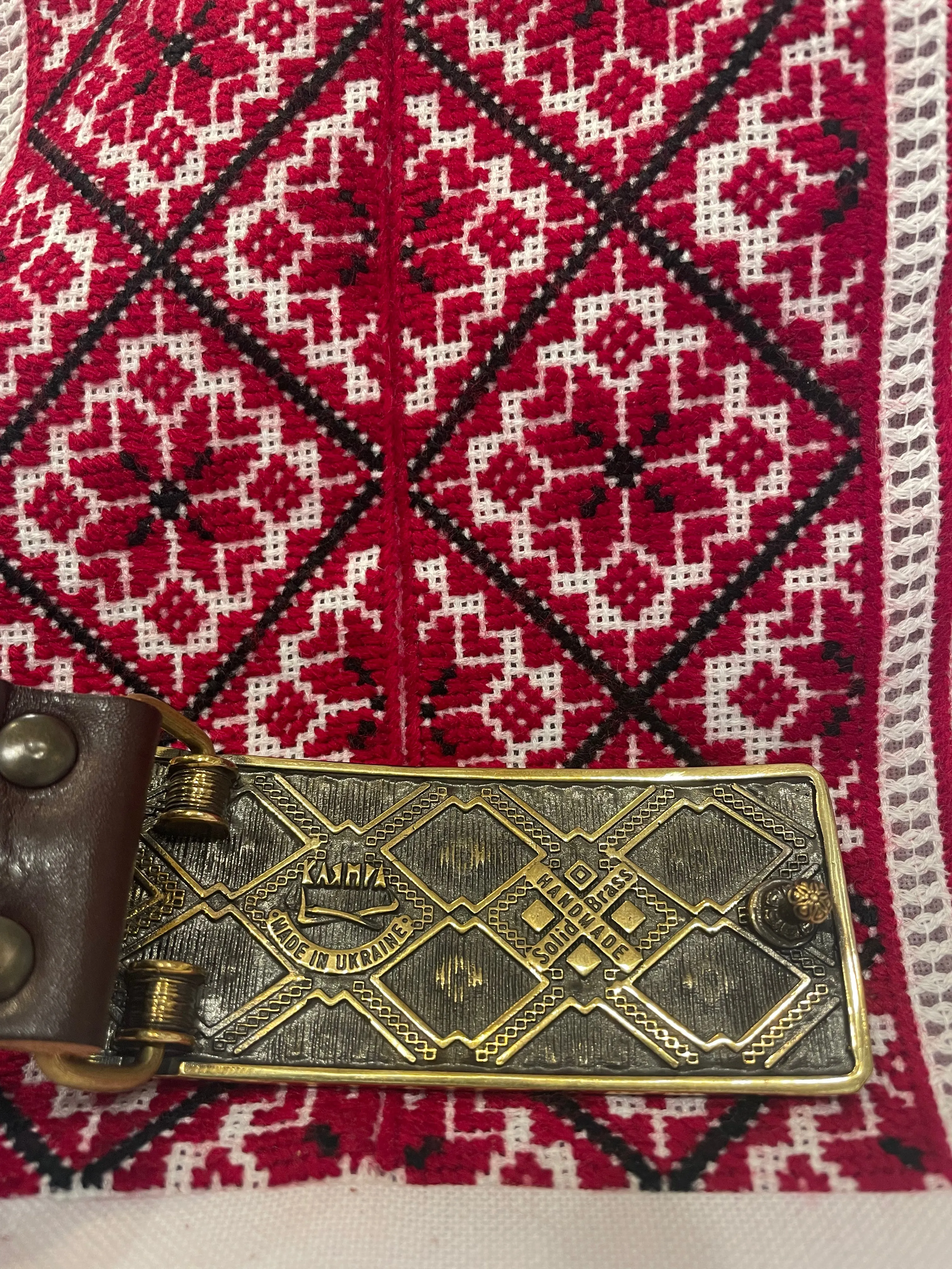 Leather Belt with Buckle “Krayka”