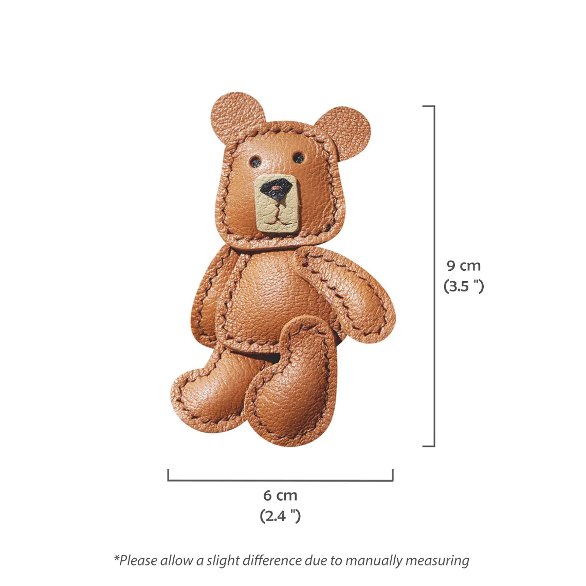 Leather Little Bear Keychain Pendant DIY Kit