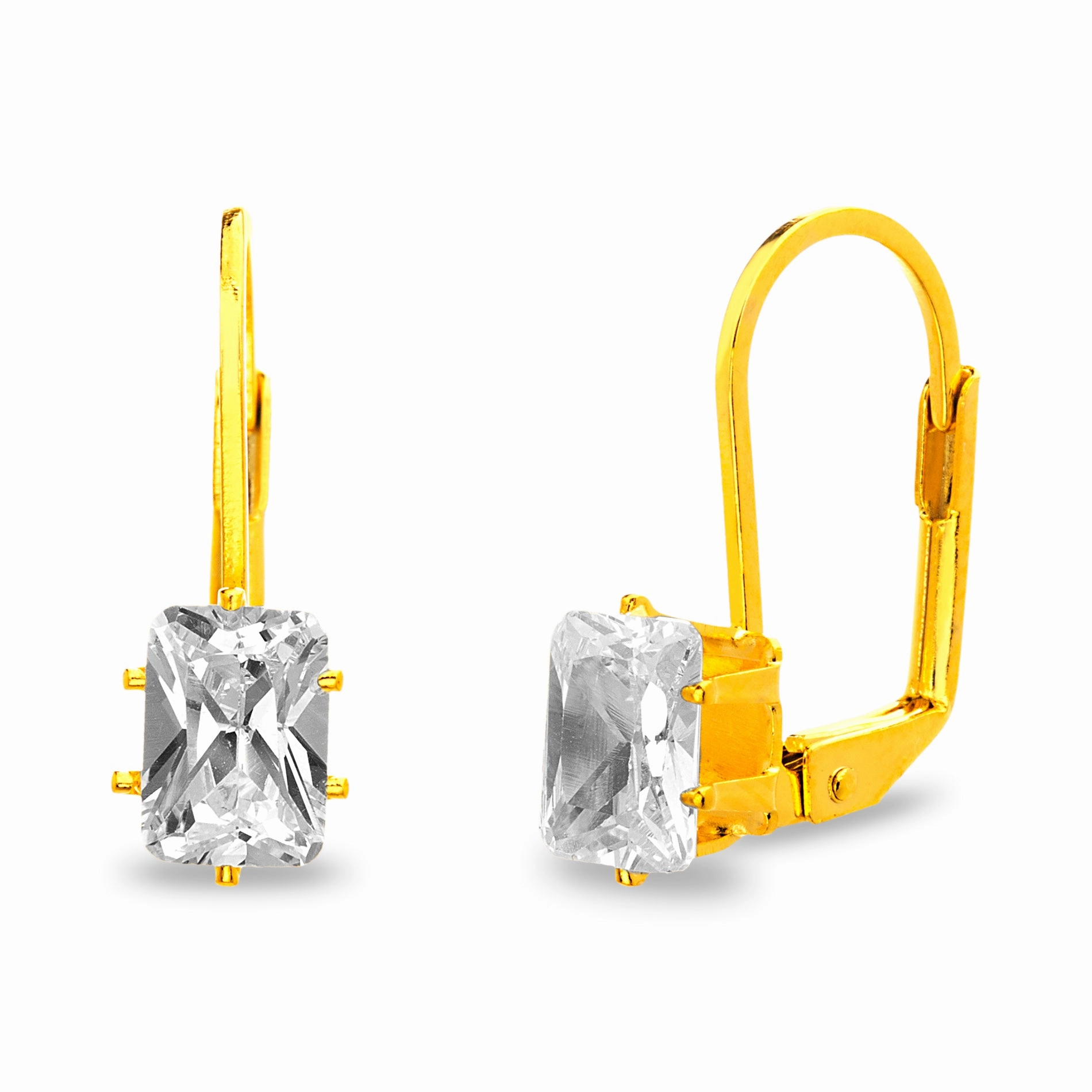 Lesa Michele Cubic Zirconia Drop Leverback Earrings Elegant Option