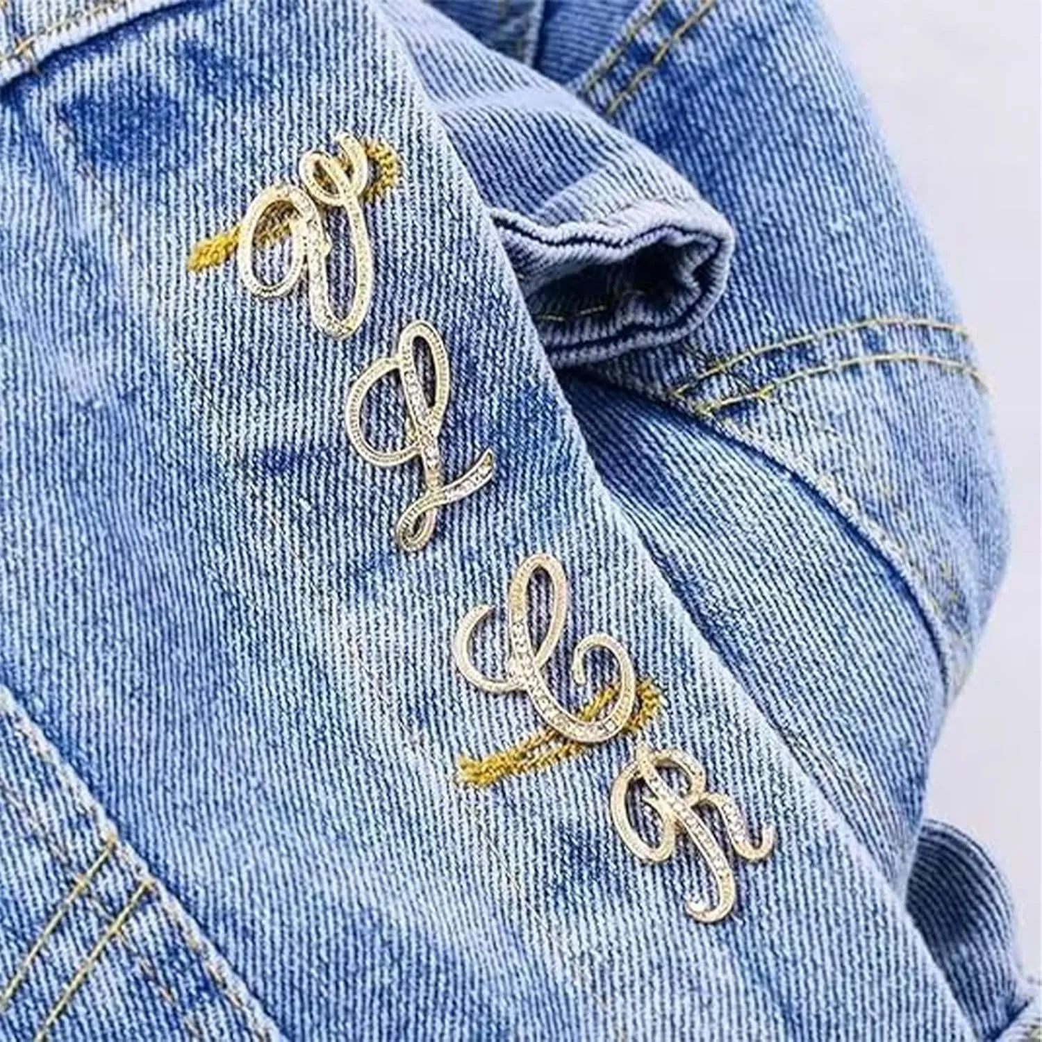 Letter Brooch Pins Initial Rhinestone Brooches and Pins for Women Charms Crafts Jewelry Christmas Stockings Stuffers
