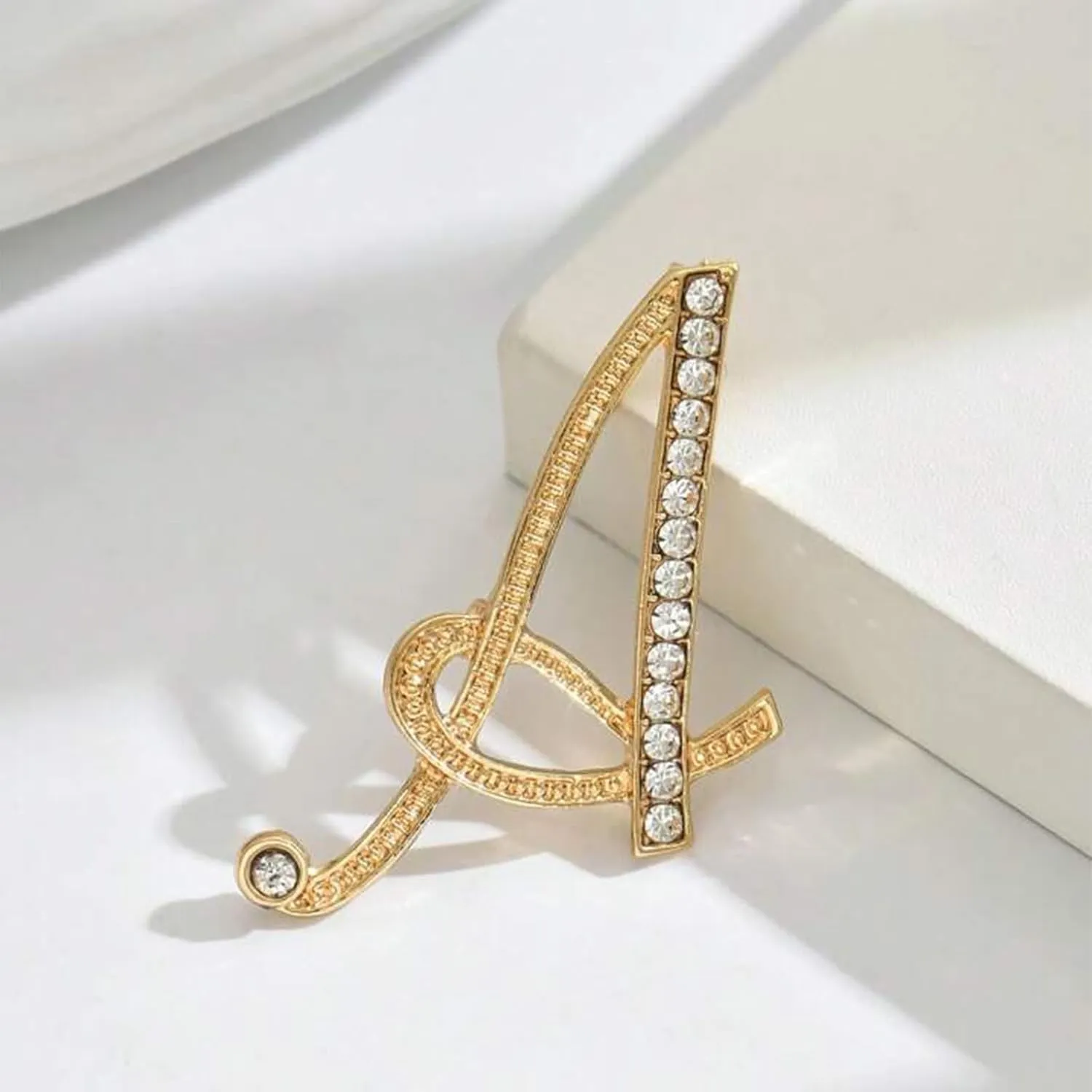 Letter Brooch Pins Initial Rhinestone Brooches and Pins for Women Charms Crafts Jewelry Christmas Stockings Stuffers