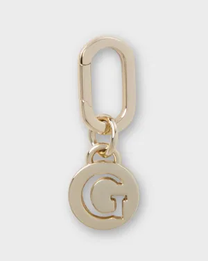 Letter G Charm With Oval Hinge Ring Clip