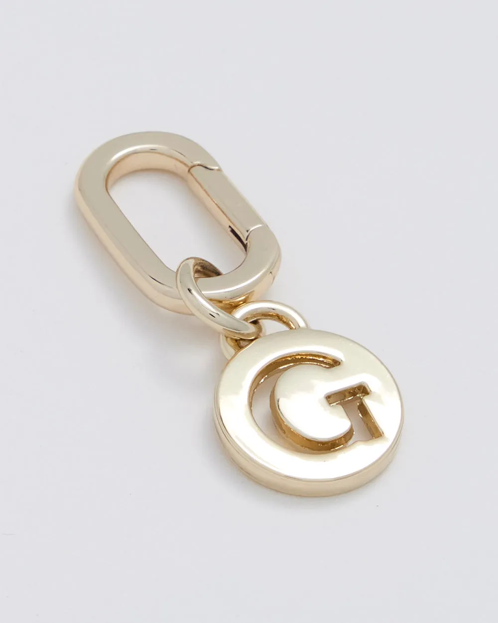 Letter G Charm With Oval Hinge Ring Clip