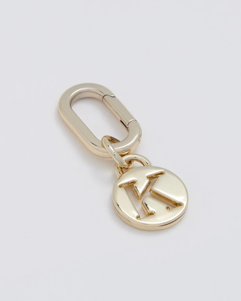 Letter K Charm With Oval Hinge Ring Clip