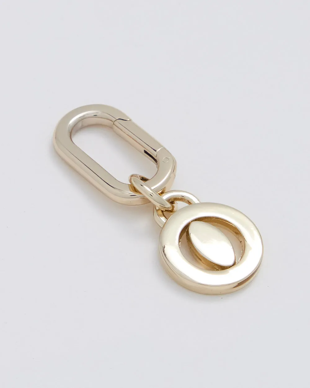 Letter O Charm With Oval Hinge Ring Clip