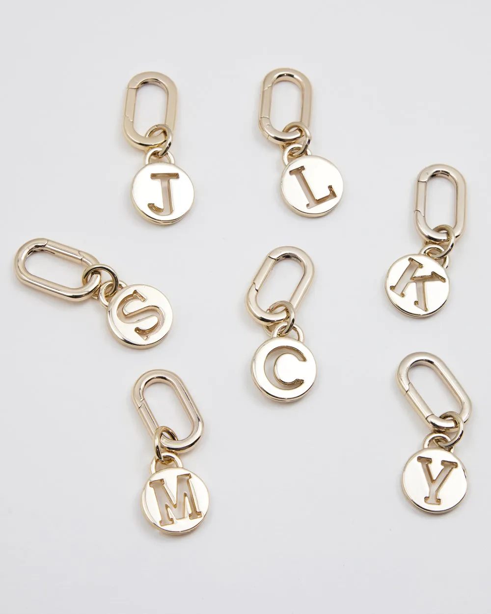 Letter O Charm With Oval Hinge Ring Clip