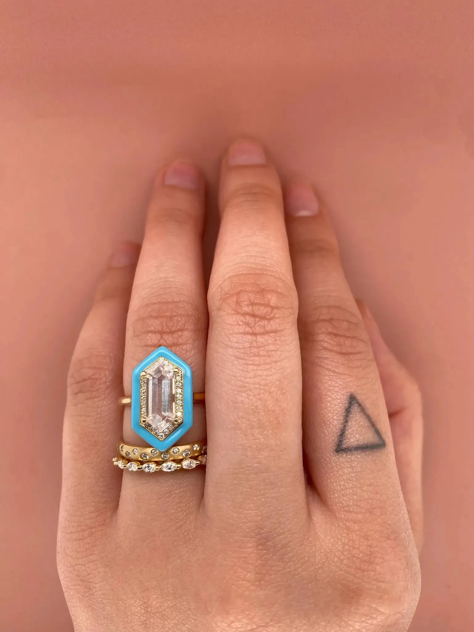 Light Blue Yadira Ring