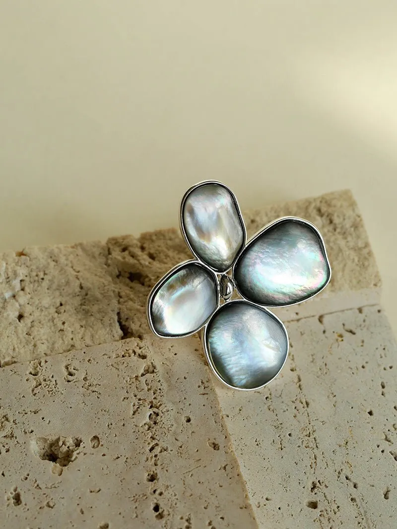 Lilac Blossom Natural Gray Mother-of-pearl Brooch