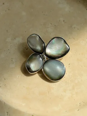 Lilac Blossom Natural Gray Mother-of-pearl Brooch